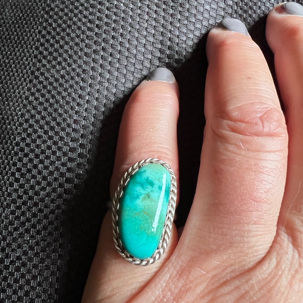 Turquoise sterling silver ring